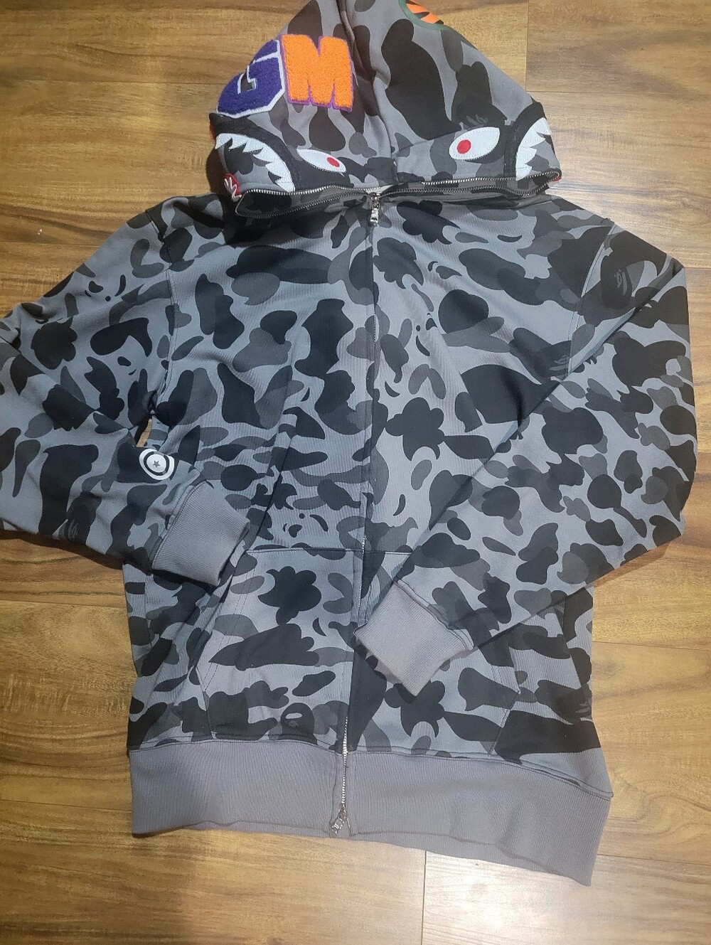 Gray Bape Camouflage Hoodie